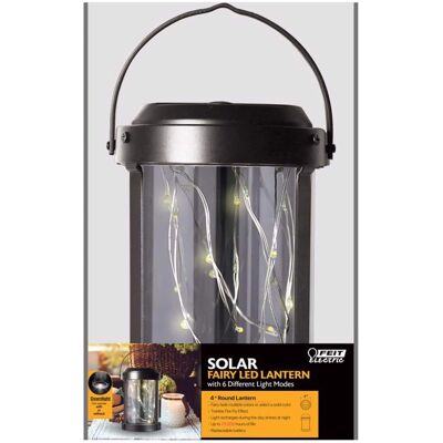 FEIT ELECTRIC - Feit Solar Fixtures 6.1 in. Solar Power Metal Round Bronze Hanging Pathway Light FEIT ELECTRIC - Feit Solar Fixtures 6.1 in. Solar Power Metal Round Bronze Hanging Pathway Light