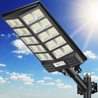 Adewalk - 5000W Solar Street Light 80000LM Sensor LED Flood Light IP66 Waterproof Remote Control Lamp for Yard Parking Lot - Black Adewalk - 5000W Solar Street Light 80000LM Sensor LED Flood Light IP66 Waterproof Remote Control Lamp for Yard Parking Lot - Black