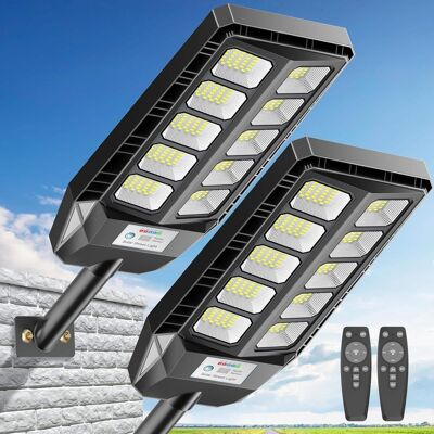 Adewalk - Solar Lights Outdoor IP66 Waterproof, Dusk to Dawn Solar Security Flood Lights Motion Sensor with Remote Control, 2 Pack - Black Adewalk - Solar Lights Outdoor IP66 Waterproof, Dusk to Dawn Solar Security Flood Lights Motion Sensor with Remote Control, 2 Pack - Black