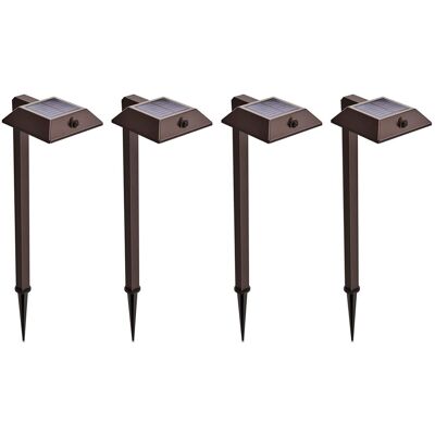 Home Zone Security - ELI1577G 4 Pack Solar Pathway Light, 300 Lumens, Adjustable 3000K 4000K 5000K, Bronze Finish Home Zone Security - ELI1577G 4 Pack Solar Pathway Light, 300 Lumens, Adjustable 3000K 4000K 5000K, Bronze Finish