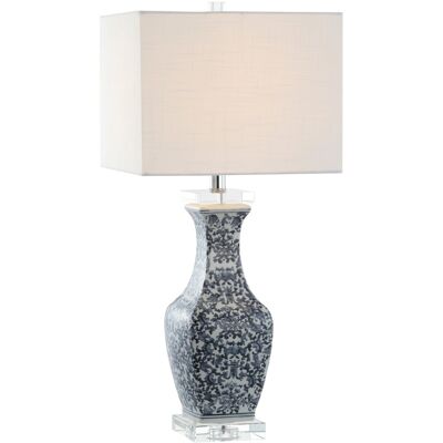 Jonathan Y - May 28" Ceramic/Crystal LED Table Lamp - Blue/White Jonathan Y - May 28" Ceramic/Crystal LED Table Lamp - Blue/White