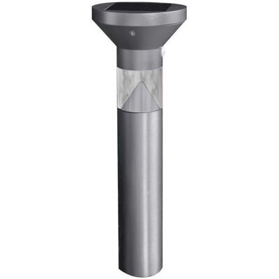 FEIT ELECTRIC - Feit OneSync Brushed Nickel Solar Powered 40 W LED Bollard Light 1 pk FEIT ELECTRIC - Feit OneSync Brushed Nickel Solar Powered 40 W LED Bollard Light 1 pk