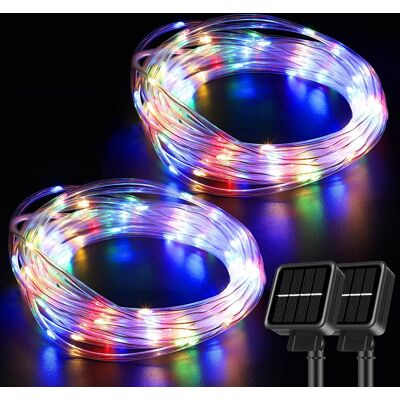 Oumilen - 2 Pack Solar PVC Tube Rope Lights – Multicolor LED 8 Modes IP65 Waterproof for Garden Tree Patio Oumilen - 2 Pack Solar PVC Tube Rope Lights – Multicolor LED 8 Modes IP65 Waterproof for Garden Tree Patio