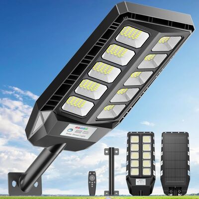 Adewalk - Solar Lights Outdoor IP66 Waterproof, Dusk to Dawn Solar Security Flood Lights Motion Sensor with Remote Control - Black Adewalk - Solar Lights Outdoor IP66 Waterproof, Dusk to Dawn Solar Security Flood Lights Motion Sensor with Remote Control - Black