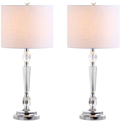 Jonathan Y - Victoria 27" Crystal LED Table Lamp, (Set of 2) - Clear Jonathan Y - Victoria 27" Crystal LED Table Lamp, (Set of 2) - Clear