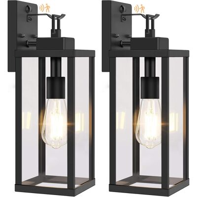 Nordic Hygge - 16” Upgraded Motion Sensor Outdoor Wall Lights, Dusk to Dawn Porch Lights Outdoor Wall Sconces, 3 Lighting Modes - Black Nordic Hygge - 16” Upgraded Motion Sensor Outdoor Wall Lights, Dusk to Dawn Porch Lights Outdoor Wall Sconces, 3 Lighting Modes - Black
