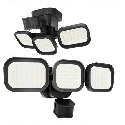 Dawnrise - 40 Watt equivalent 6500 Lumen 270 Degree Motion Sensing Dusk to Dawn Integrated LED Flood Light (2-Pack) - Black Dawnrise - 40 Watt equivalent 6500 Lumen 270 Degree Motion Sensing Dusk to Dawn Integrated LED Flood Light (2-Pack) - Black