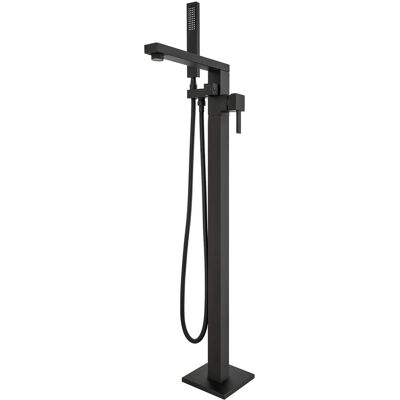 Akicon - 360° Swivel Tub Filler High Flow Freestanding Bathtub Faucet with Handheld Shower - Black Akicon - 360° Swivel Tub Filler High Flow Freestanding Bathtub Faucet with Handheld Shower - Black
