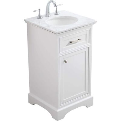 Elegant Kitchen and Bath - 19 in. Single Bathroom Vanity set in - White Elegant Kitchen and Bath - 19 in. Single Bathroom Vanity set in - White