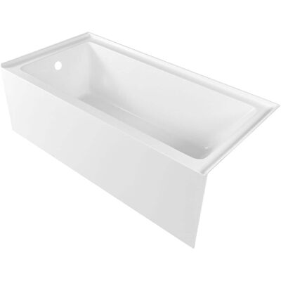 VEVOR - Alcove Bathtub, 60" x 30" Contemporary Alcove Acrylic Bathtub, Soaking Bath Tub with Left Hand Drain and Overflow Hole - White VEVOR - Alcove Bathtub, 60" x 30" Contemporary Alcove Acrylic Bathtub, Soaking Bath Tub with Left Hand Drain and Overflow Hole - White