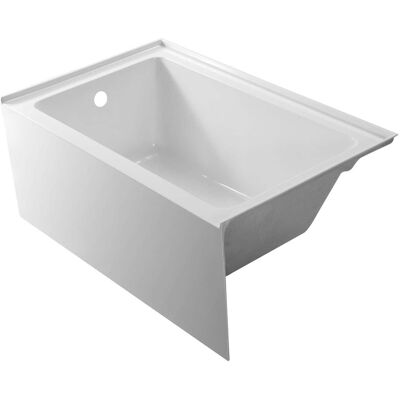 VEVOR - Alcove Bathtub, 48" x 30" Contemporary Alcove Acrylic Bathtub, Soaking Bath Tub with Left Hand Drain and Overflow Hole - White VEVOR - Alcove Bathtub, 48" x 30" Contemporary Alcove Acrylic Bathtub, Soaking Bath Tub with Left Hand Drain and Overflow Hole - White