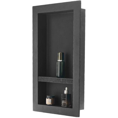 VEVOR - Shower Niche, 16 x 28 x 4 inch Recessed Wall Niche with Movable Divider Shelf, Modern Soap & Shampoo Storage Organizer - Black VEVOR - Shower Niche, 16 x 28 x 4 inch Recessed Wall Niche with Movable Divider Shelf, Modern Soap & Shampoo Storage Organizer - Black