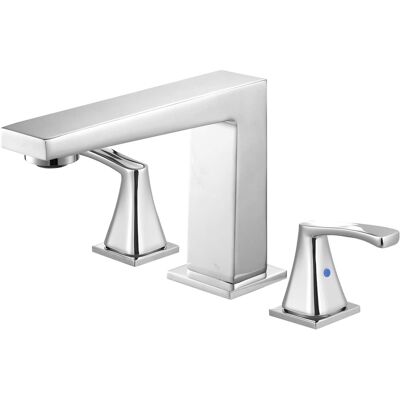 VEVOR - Roman Tub Faucet, 3 Hole Waterfall Bathtub Faucet, Bath Tubs Faucets Set with 2 Handles, Roman Tub Faucets Deck Mount - Silver VEVOR - Roman Tub Faucet, 3 Hole Waterfall Bathtub Faucet, Bath Tubs Faucets Set with 2 Handles, Roman Tub Faucets Deck Mount - Silver
