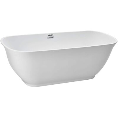 VEVOR - Acrylic Freestanding Bathtub, 67 Inch Contemporary Soaking Tub with Polished Chrome Overflow and Drain - White VEVOR - Acrylic Freestanding Bathtub, 67 Inch Contemporary Soaking Tub with Polished Chrome Overflow and Drain - White