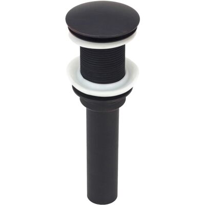 Akicon - Push Button Bathroom Sink Drain Stopper Without Overflow in Oil Rubbed Bronze - Oil-Rubbed Bronze Akicon - Push Button Bathroom Sink Drain Stopper Without Overflow in Oil Rubbed Bronze - Oil-Rubbed Bronze