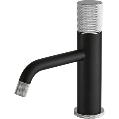 Boyel Living - Single Hole Single Handle Bathroom Faucet with Water Supply Lines Vessel Sink Faucet - Matte Black and Silver Boyel Living - Single Hole Single Handle Bathroom Faucet with Water Supply Lines Vessel Sink Faucet - Matte Black and Silver