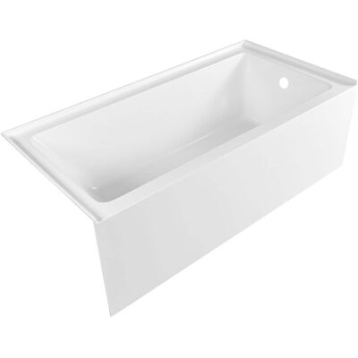 VEVOR - Alcove Bathtub, 60" x 30" Contemporary Alcove Acrylic Bathtub, Soaking Bath Tub with Right Hand Drain and Overflow Hole - White VEVOR - Alcove Bathtub, 60" x 30" Contemporary Alcove Acrylic Bathtub, Soaking Bath Tub with Right Hand Drain and Overflow Hole - White