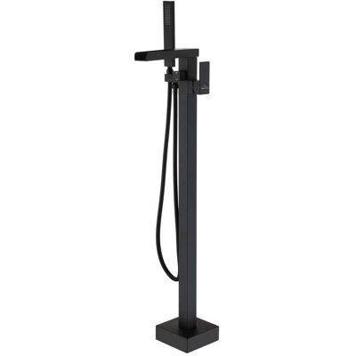 Boyel Living - 2.4 GPM Single-Handle Floor Mount Freestanding Tub Faucet with Hand Shower and Built-in Valve - Matte Black Boyel Living - 2.4 GPM Single-Handle Floor Mount Freestanding Tub Faucet with Hand Shower and Built-in Valve - Matte Black