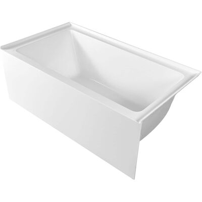 VEVOR - Alcove Bathtub, 54" x 30" Contemporary Alcove Acrylic Bathtub, Soaking Bath Tub with Right Hand Drain and Overflow Hole - White VEVOR - Alcove Bathtub, 54" x 30" Contemporary Alcove Acrylic Bathtub, Soaking Bath Tub with Right Hand Drain and Overflow Hole - White