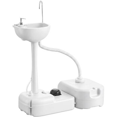 Outsunny - Outdoor Camp Hand Sink Removable Hand Washing Basin Sanitary Ware - Gray Outsunny - Outdoor Camp Hand Sink Removable Hand Washing Basin Sanitary Ware - Gray