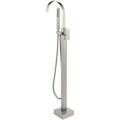 Boyel Living - Freestanding Bathtub Faucet Solid Brass 360° Swivel Handheld Spray 60-Inch Hose cUPC - Brushed Nickel Boyel Living - Freestanding Bathtub Faucet Solid Brass 360° Swivel Handheld Spray 60-Inch Hose cUPC - Brushed Nickel