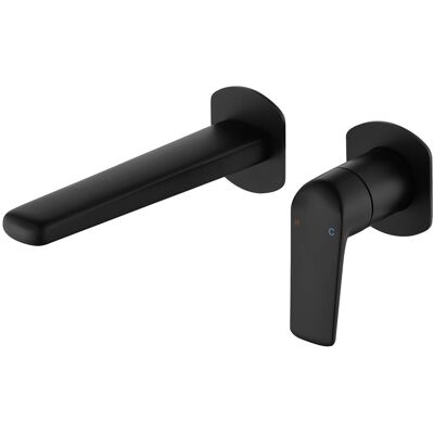 Boyel Living - Wall Mounted Bathroom Faucet Solid Brass Single Handle - Matte Black Boyel Living - Wall Mounted Bathroom Faucet Solid Brass Single Handle - Matte Black