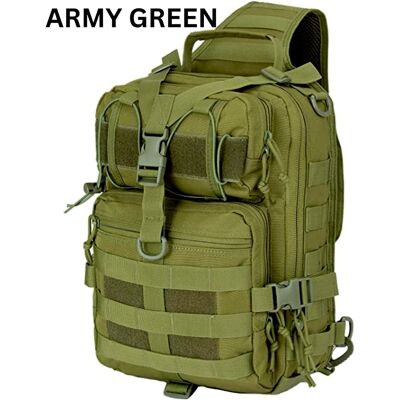 JupiterGear - Tactical Military Sling Backpack 15L Shoulder Bag Molle Outdoor Daypack Backpack with Adjustable Strap - Army Green JupiterGear - Tactical Military Sling Backpack 15L Shoulder Bag Molle Outdoor Daypack Backpack with Adjustable Strap - Army Green