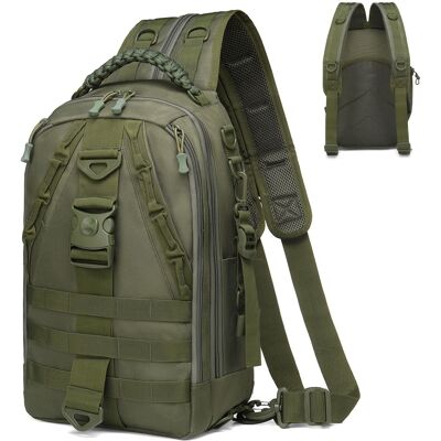 Unique Bargains - Fishing Tackle Backpack for Men Sling or Backpack Style with Rod Holder Waterproof Great for Anglers Boat Fishing - Green Unique Bargains - Fishing Tackle Backpack for Men Sling or Backpack Style with Rod Holder Waterproof Great for Anglers Boat Fishing - Green