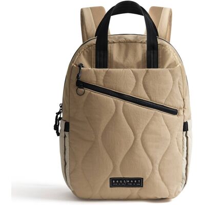 Bagsmart - Paz 23L Quilted Travel Backpack Lightweight Water-Repellent Daypack for 15.6 Inch Laptop Work School Underseat - Camel Bagsmart - Paz 23L Quilted Travel Backpack Lightweight Water-Repellent Daypack for 15.6 Inch Laptop Work School Underseat - Camel
