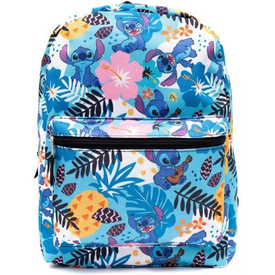Disney - Lilo & Stitch Tropical Days 16 Inch Kids Backpack - Blue Disney - Lilo & Stitch Tropical Days 16 Inch Kids Backpack - Blue