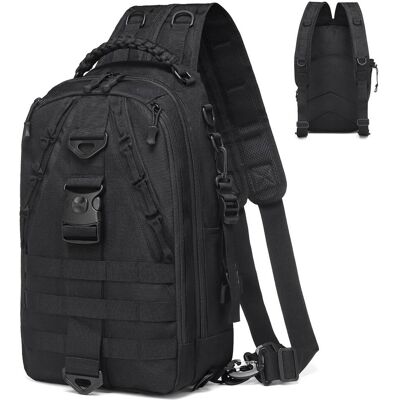 Unique Bargains - Fishing Tackle Backpack for Men Sling or Backpack Style with Rod Holder Waterproof Great for Anglers Boat Fishing - Black Unique Bargains - Fishing Tackle Backpack for Men Sling or Backpack Style with Rod Holder Waterproof Great for Anglers Boat Fishing - Black