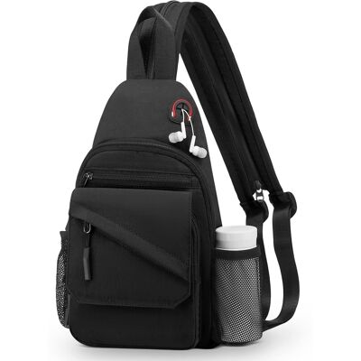 Unique Bargains - Crossbody Bag Casual Sling Bag Convertible Backpack 3-in-1 Anti-Theft Shoulder Bag Trendy Daypack for Travel Large - Black Unique Bargains - Crossbody Bag Casual Sling Bag Convertible Backpack 3-in-1 Anti-Theft Shoulder Bag Trendy Daypack for Travel Large - Black