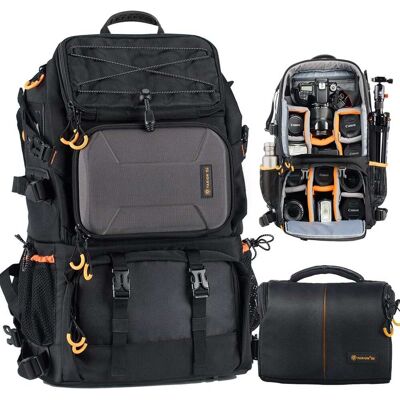 TARION - 27L Large Camera Backpack - 2 in 1 Professional Camera Bags with 15.6" Laptop Compartment & Raincover (PB01) TARION - 27L Large Camera Backpack - 2 in 1 Professional Camera Bags with 15.6" Laptop Compartment & Raincover (PB01)
