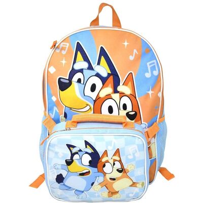 Disney - Bluey and Bingo 16" Backpack for School with Rectangular Lunch Bag, for Kids - Assorted Pre-Pack Disney - Bluey and Bingo 16" Backpack for School with Rectangular Lunch Bag, for Kids - Assorted Pre-Pack