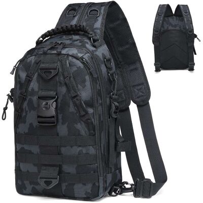 Unique Bargains - Fishing Tackle Backpack for Men Sling or Backpack Style with Rod Holder Waterproof Great for Anglers Boat Fishing - Gray Camouflage Unique Bargains - Fishing Tackle Backpack for Men Sling or Backpack Style with Rod Holder Waterproof Great for Anglers Boat Fishing - Gray Camouflage