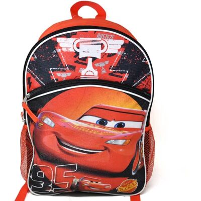 Disney - Cars Lightning Mcqueen 16" Red Nylon School Backpack for Kids, with a front Pocket - Assorted Pre-Pack Disney - Cars Lightning Mcqueen 16" Red Nylon School Backpack for Kids, with a front Pocket - Assorted Pre-Pack