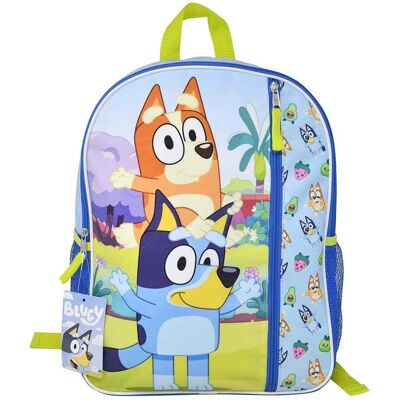 Disney - Bluey piggybacking Bingo Nylon Blue Kids 16" School Backpack for Girls and Boys ages 3+ - Assorted Pre-Pack Disney - Bluey piggybacking Bingo Nylon Blue Kids 16" School Backpack for Girls and Boys ages 3+ - Assorted Pre-Pack