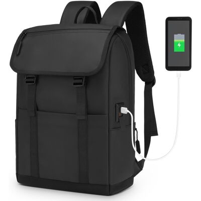 Unique Bargains - Rucksack Backpack for Men Women, Medium Casual Daypack Weekender Bags Lightweight TSA-Approved for Business Work Daily - Black Unique Bargains - Rucksack Backpack for Men Women, Medium Casual Daypack Weekender Bags Lightweight TSA-Approved for Business Work Daily - Black