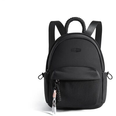 Bagsmart - Small Backpack for Women, Lightweight Mini Backpack Cute Casual Daypack Purses with Woven Handle - Black Bagsmart - Small Backpack for Women, Lightweight Mini Backpack Cute Casual Daypack Purses with Woven Handle - Black