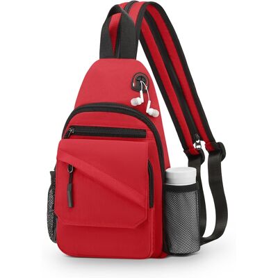 Unique Bargains - Small Crossbody Bag Casual Sling Bag Convertible Backpack 3-in-1 Anti-Theft Shoulder Bag Trendy Daypack for Travel - Red Unique Bargains - Small Crossbody Bag Casual Sling Bag Convertible Backpack 3-in-1 Anti-Theft Shoulder Bag Trendy Daypack for Travel - Red