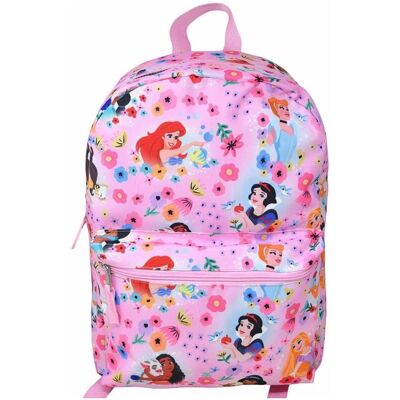 Disney - Princess 16" Backpack with All Over Print, Pink Floral Design - Assorted Pre-Pack Disney - Princess 16" Backpack with All Over Print, Pink Floral Design - Assorted Pre-Pack