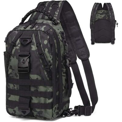 Unique Bargains - Fishing Tackle Backpack for Men Sling or Backpack Style with Rod Holder Waterproof Great for Anglers Boat Fishing - Camouflage Unique Bargains - Fishing Tackle Backpack for Men Sling or Backpack Style with Rod Holder Waterproof Great for Anglers Boat Fishing - Camouflage