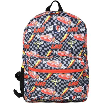 Disney - Cars Lightning Mc Queen Checkered 16" Nylon School Backpack for Kids, with a front Pocket - Assorted Pre-Pack Disney - Cars Lightning Mc Queen Checkered 16" Nylon School Backpack for Kids, with a front Pocket - Assorted Pre-Pack