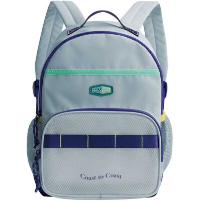 Bagsmart - Coast Kids Backpack Lightweight School Daypack, Water-Resistant Children Bookbag with Wet Pocket - Cold Slate Bagsmart - Coast Kids Backpack Lightweight School Daypack, Water-Resistant Children Bookbag with Wet Pocket - Cold Slate