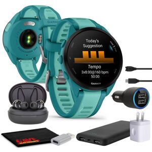 Garmin - Forerunner 165 Music GPS Running Smartwatch Bundle - Turquoise/Aqua - may vary - (2024) Garmin - Forerunner 165 Music GPS Running Smartwatch Bundle - Turquoise/Aqua - may vary - (2024)