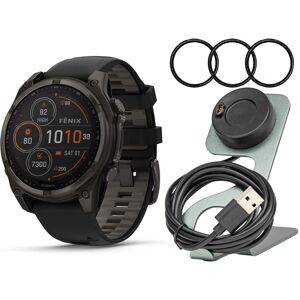 Garmin - fenix 8 Sapphire Solar 51mm Smartwatch (Pebble Gray) Charging Stand and Screen Protector Bundle - Black - (2024) Garmin - fenix 8 Sapphire Solar 51mm Smartwatch (Pebble Gray) Charging Stand and Screen Protector Bundle - Black - (2024)