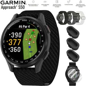 Garmin - Approach S50 Advanced Golf GPS Smartwatch with Nylon Elastic Bands Bundle - Slate Aluminium Black - (2025) Garmin - Approach S50 Advanced Golf GPS Smartwatch with Nylon Elastic Bands Bundle - Slate Aluminium Black - (2025)