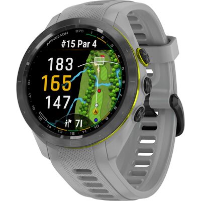 Garmin - Approach S70 GPS Smartwatch 42mm Ceramic - Black Ceramic Bezel with Powder Gray Silicone Band - (2023) Garmin - Approach S70 GPS Smartwatch 42mm Ceramic - Black Ceramic Bezel with Powder Gray Silicone Band - (2023)