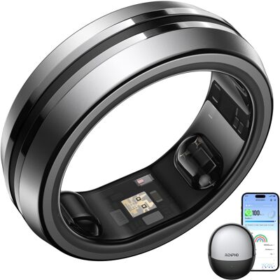 Renpho - Smart Ring Health Tracker, Sleep Activity Monitor Long Battery No Subscription Titanium - Silver - (2025) Renpho - Smart Ring Health Tracker, Sleep Activity Monitor Long Battery No Subscription Titanium - Silver - (2025)