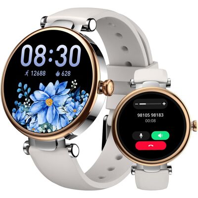 TOZO - Smartwatch for Women,AMOLED Screen,10-Day Battery,100+ Sport Mode,Health Tracker/Sleep,Calls/Text,Waterproof,iOS/Android - Silver Silicone Strap - (2026) TOZO - Smartwatch for Women,AMOLED Screen,10-Day Battery,100+ Sport Mode,Health Tracker/Sleep,Calls/Text,Waterproof,iOS/Android - Silver Silicone Strap - (2026)